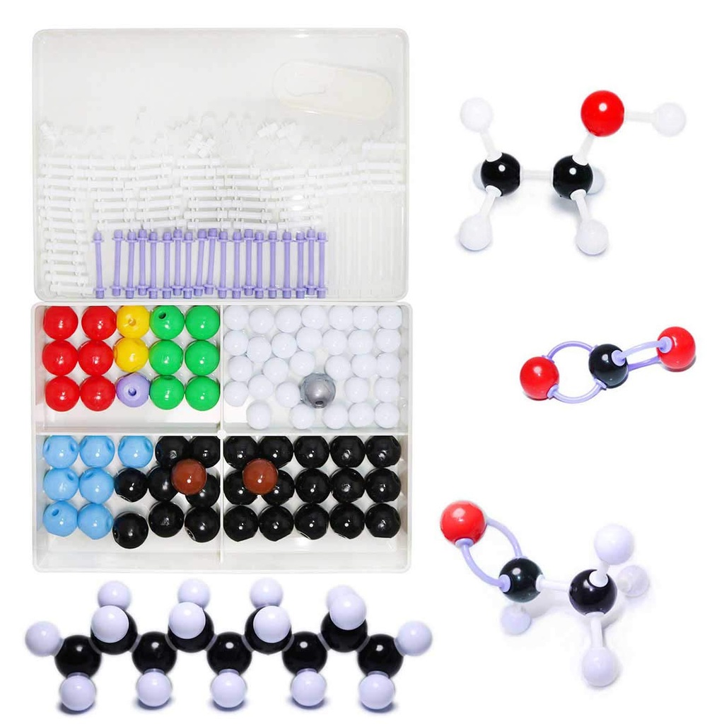 LINKTOR Kemi Molecular Model Kit, Student eller Lærer Sæt for Økologisk og Uorganisk Kemi Læring, Motivate Entusmer for Learning and Raising Space Imagination (190 Pack)