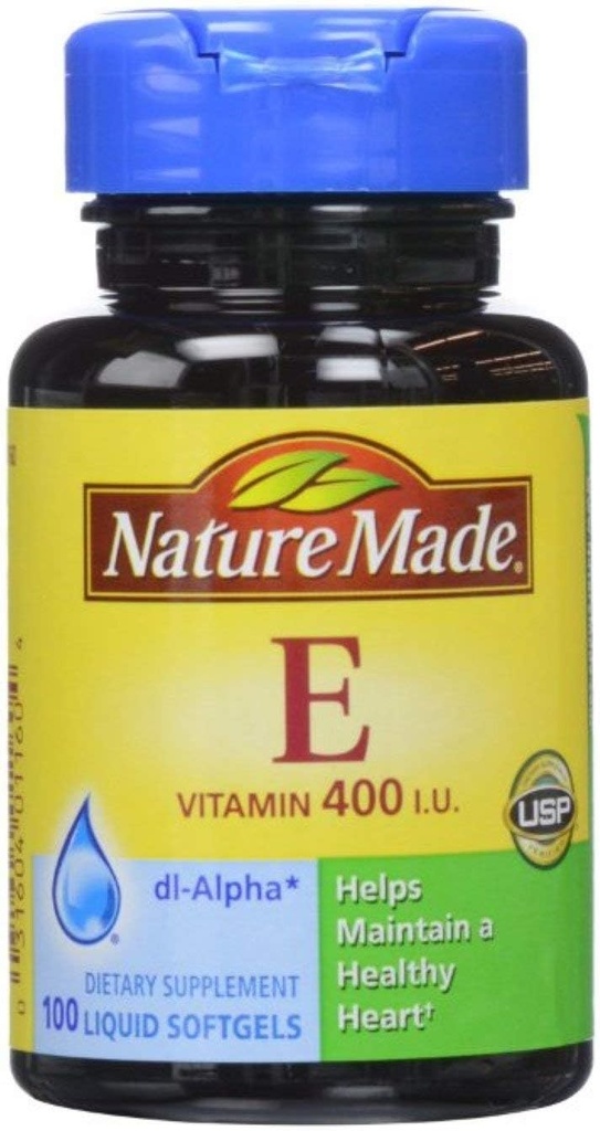 Nature Made dl- Alpha Vitamin E 400 IE Softgels 100 ea (pakning med 4)