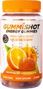 GummiShot Energy Gummies, 2475mg Plantbaserede Koffein Chews per flaske, Lang Vedvarende Energi Boostere, Valencia Orange (33ct)
