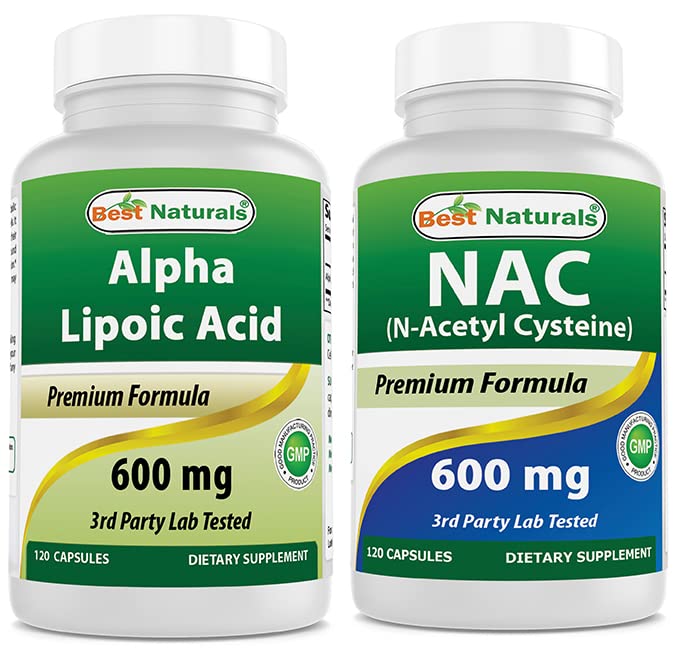Bedste Naturals Alpha Lipoinsyre 600 mg & NAC 600 mg
