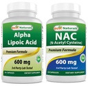 Bedste Naturals Alpha Lipoinsyre 600 mg & NAC 600 mg