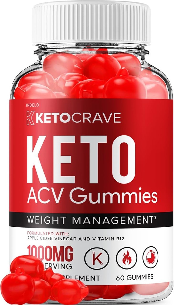 Crave Keto ACV Gummies - Advanced Formel Crave Keto Plus ACV Weight Management Gummies Apple Cider Vinagar Crave ACV Gummies Kosttilskud Anmeldelser Mænd Kvinder (60 Gummies)