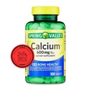 Spring Valley Calcium 600 mg, 100 tabletter