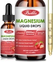 Magnesium Glycinat 500 mg supplement, flydende Magnesiumkompleks tillæg med Magnesium Glycinat, Malat, Taurat, Citrate & L- Theanin for Muscles, Sleep & Stress Relief- Strawberry Flavor