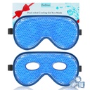 BeeVines Cooling Eye Mask, 2 Pack XL Jumbo størrelse Freezer Gel Eye Masker til Puffy Eyes Face, Ice Eye Mask, Cold & Warm Compress, Frossen Ice Pack til Post Eye Kirurgi & Allergier (Navy Blue)