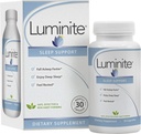 Luminite Sleep Support - Nattertid Sleep Aid Supplement - L- Tryptophan, Melatonin, Chammomile - Ikke Habit Danning, 30 Greve