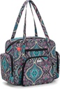 LoDrid Lærer Tote Bag med polstret bund, Lærer Utility Bag til arbejde, Store kvinder arbejde Tote Bag med lynlås - Top Lukning