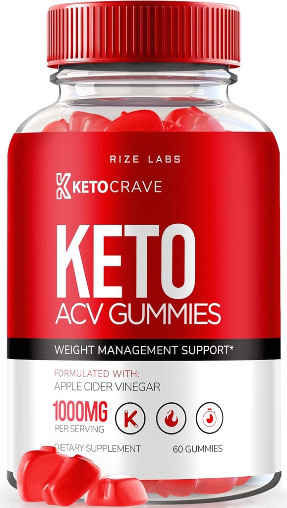 rize laboratorier Keto Crave Keto ACV Gummies for Advanced Weight Loss, Maksimal styrke supplement, Gomitas Anmeldelser (60 Gummies)