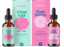JoySpring Daily Multivitamin & ZincBerry Bundle # 124; Kids Vitaminer naturligt sourced, Non- GMO, Non- Alkoholic Liquid Formel, Immunity Health Support # 124; Vegansk & Vegetarisk Kosttilskud