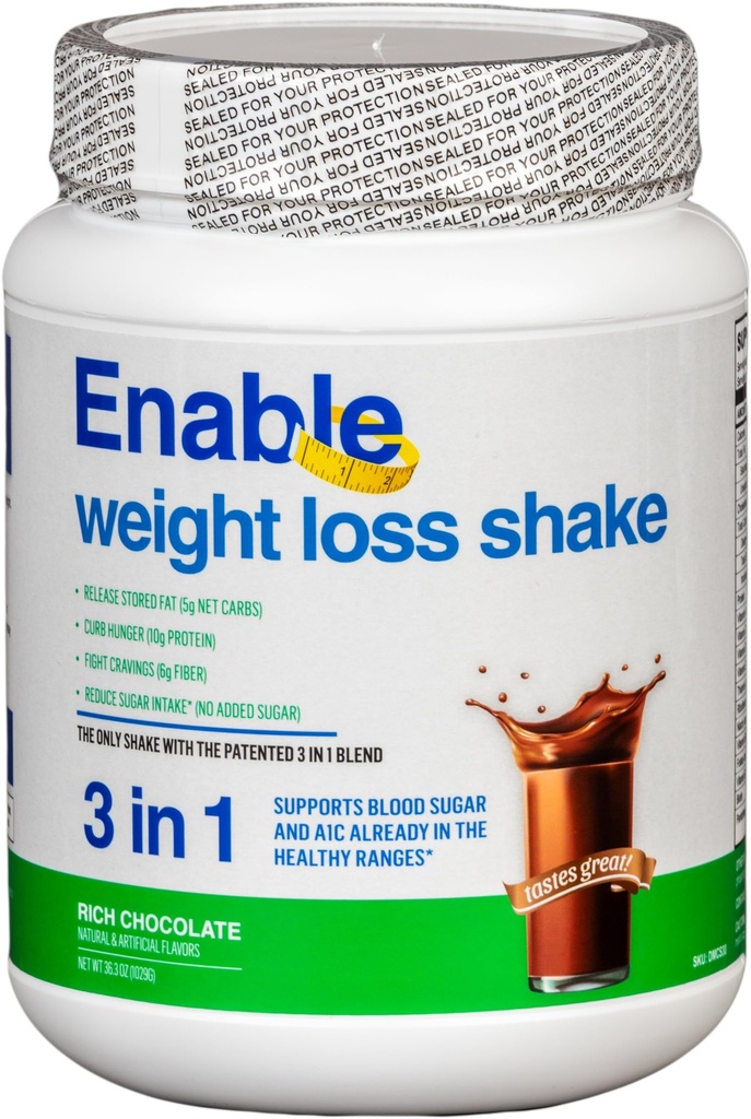 Aktiver vægttab Shake - Rich Chocolate Flavor til lækker og næringsrig måltid erstatning, 2lb 11oz