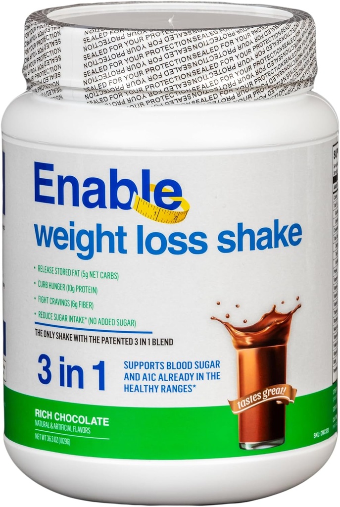 Aktiver vægttab Shake - Rich Chocolate Flavor til lækker og næringsrig måltid erstatning, 2lb 11oz