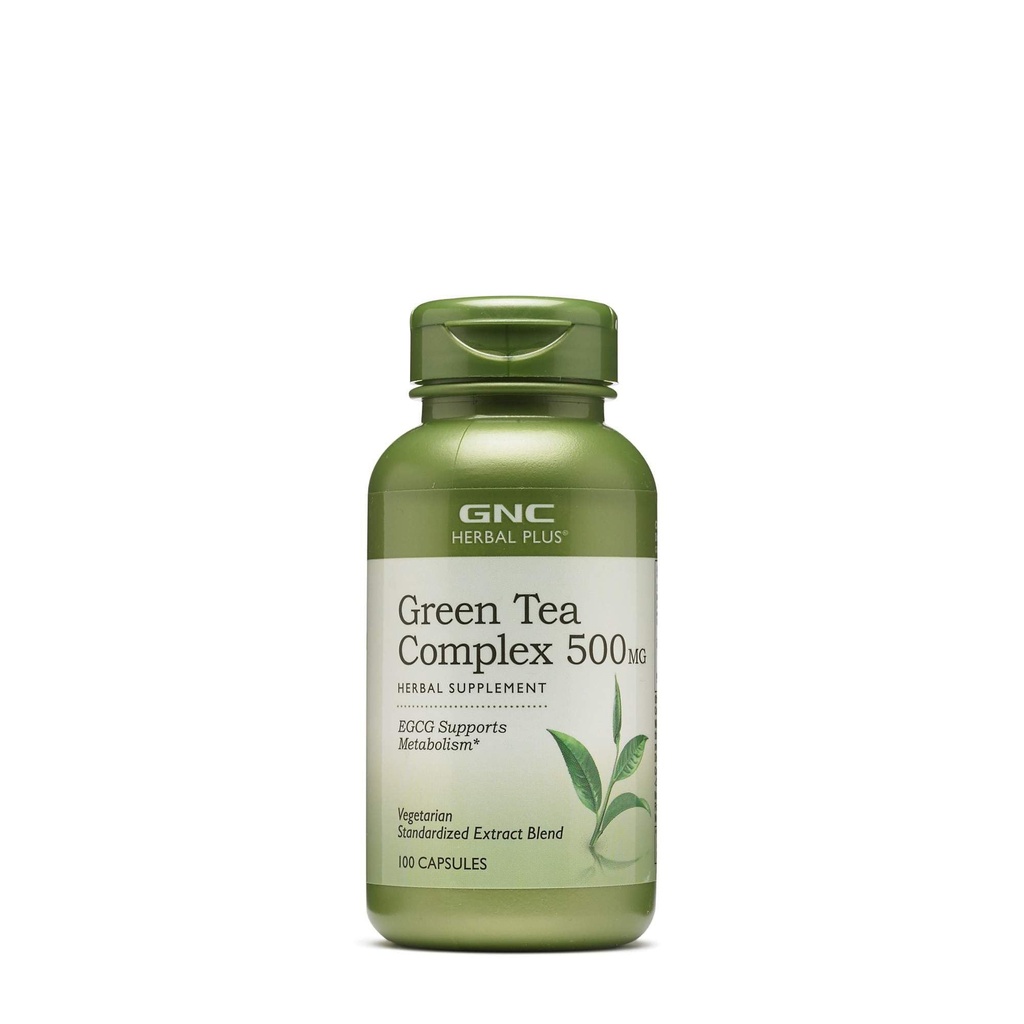 GNC Herbal Plus Green Tea Complex 500 mg tillæg, Vegetar, Understøtter Metabolisme, 100 Servering