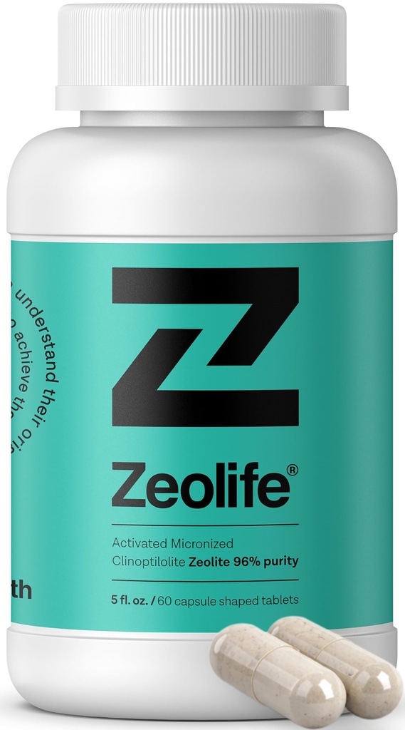 Zeolite- aktiveret 1 Gram per kapsel Mikroniseret Clinoptilolit 96% renhed. Ultra FINE