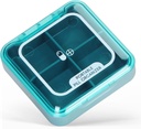 Naturetouch Pill Organizer, 4 gange en dag Portable Pill Box, Daglig Pill sag for kvinder og mænd Holding Vitamin, Medicin, Kosttilskud, Blå