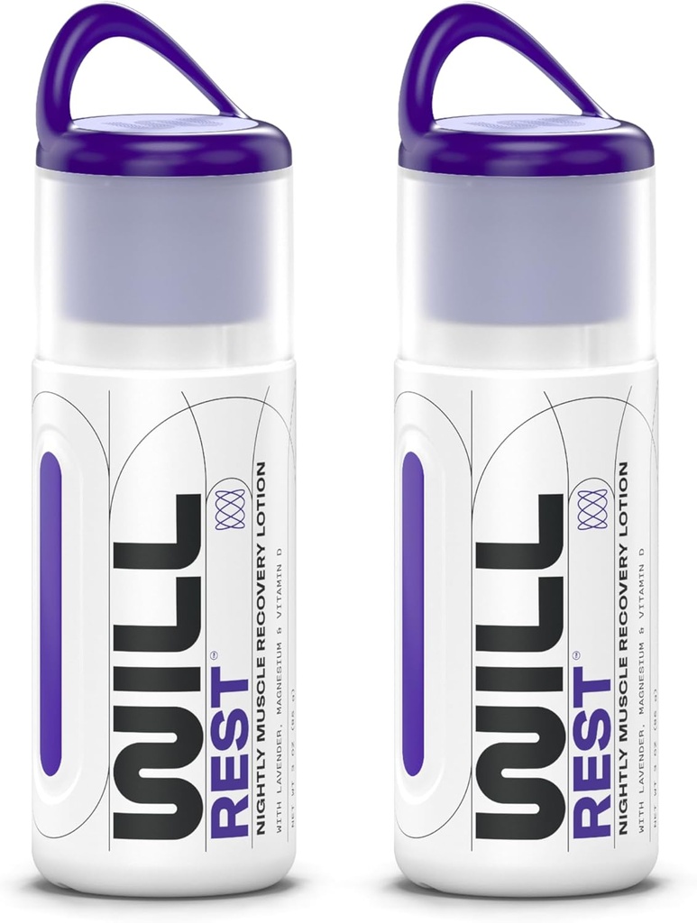 Magnesiumlotion til søvn I Natlig topisk Magnesiumcreme til afslapning I Vitamin D & Lavendel lotion til bedre søvn & lindring I 3 Fl oz (2 Pack)