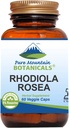 Pure Mountain Botanicals Rhodiola Rosea Supplement - 60 Kosher Vegan Kapsler med 250 mg Rhodiola Root Extract