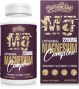 Liposomal Magnesium Complex 2200MG Softgel, Magnesium Threonat, Magnesium Glycinat, Magnesium Citrate, Three- in- one Supplement, Gluten Free, 60 Softgel