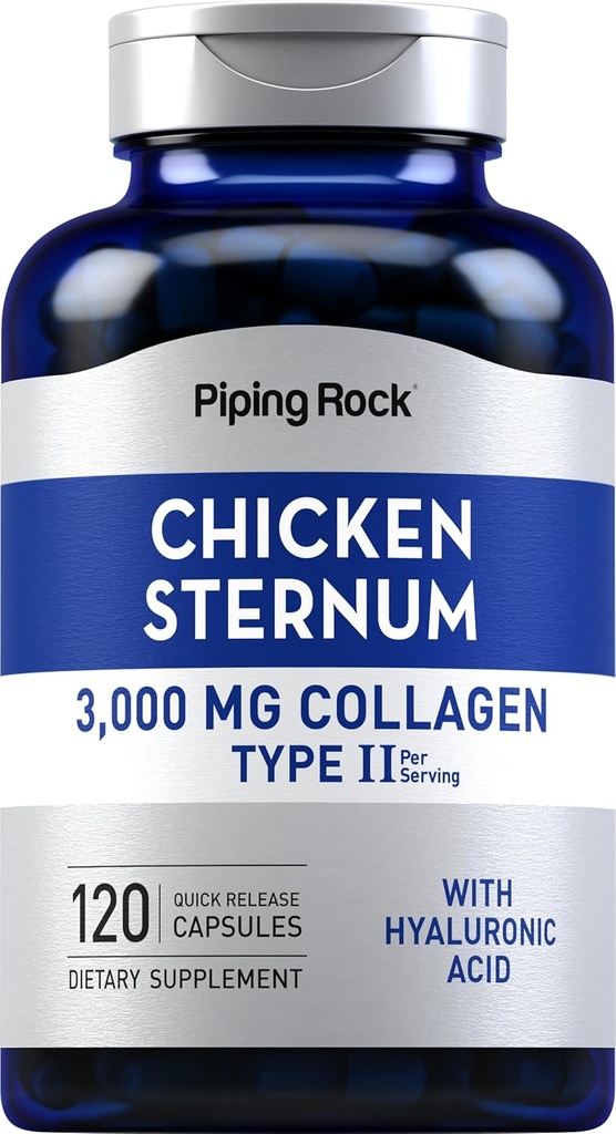 Piping Rock Chicken Sternum Type II Collagen Supplement: 124; 3000mg