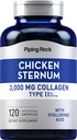 Piping Rock Chicken Sternum Type II Collagen Supplement: 124; 3000mg