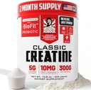 Old School Labs Mikroniseret Creatine Monohydrat med ingen Bloat BioFit ™ Probiotisk - Mænd og kvinder efter-Recovery Powder for Strength & Performance - 60 Servering Unflavored