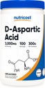 Nutricost D- aspartasyre (DAA) Pulver 300G - Pure D aspartasyre