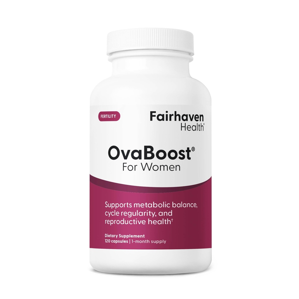 Fairhaven Health Ovaboost Fertilitet Kosttilskud til kvinder i 124; Opfattelse til hendes støtte Ovulation & Egg kvalitet med Myo-Inositol & Folate