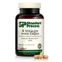 Standard Process B Vitality with Coq10 - Cellular Health Supplement with Biotin, Vitamin B12 & Folate - Vegan, Gluten- Free & Non- Dairy - 90 kapsler (30 Servere)