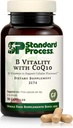 Standard Process B Vitality with Coq10 - Cellular Health Supplement with Biotin, Vitamin B12 & Folate - Vegan, Gluten- Free & Non- Dairy - 90 kapsler (30 Servere)