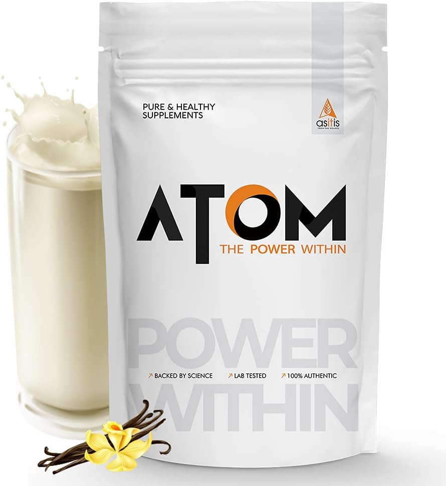 Asitis Nutrition AS- IT- er Atom Whey Protein 1kg / 35,2 Oz med fordøjelsesfremmende enzymer