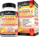 BioSchwartz C-vitamin Complex - C-vitamin 1000mg kapsler med Rose HIPS Zink og Citrus Bioflavonoider til immunsundhed, cellulær energi, kollagen produktion, 120 Greve (60 dages forsyning)