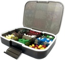 Stor pille Organizer, 7.7x5.7 "Rejser Vitamin Box Lightproof 9 Compartments Portable Pill Cases Kosttilskud Dispenser Fugt Bevis Pill Holder Medicine Container