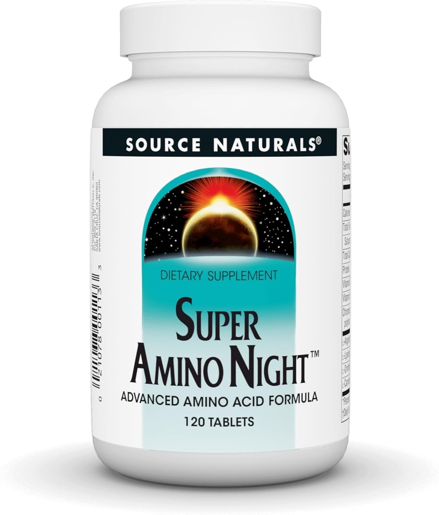 Source Naturals Super Amino Night - Advanced Amino Acid Formel * - 120 tabletter