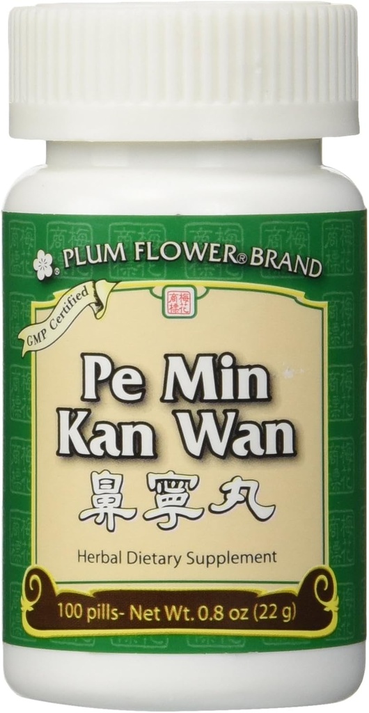 Pe Min Kan Wan (Næseallergipiller), 100 ct, Plum Flower