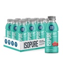 Isopure Zero Carb 32g Clear Protein Ready- to- Drink, Whey Protein Isolate, Blå Hindbær, 12 Pack (Packaging May Vary)