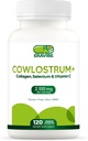 Colostrum Supplement 4 i 1, Collagen, Selenium & C-vitamin - 2100 mg til immunsystem & hudstøtte - 120 Vegankapsler, Glutenfri