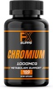 FX SUPPS Chrom Polynicotinat 1000 mcg (100 kapsler) Vægt Management Kosttilskud til mænd og kvinder