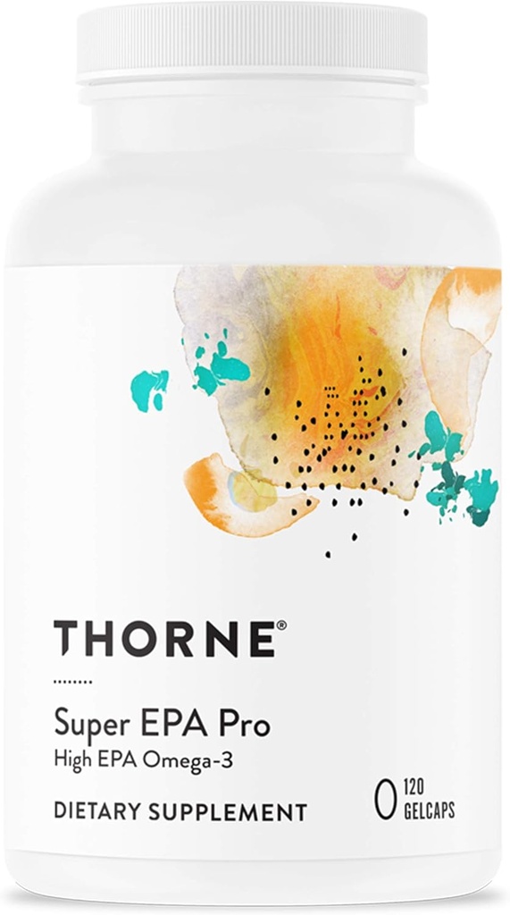 THORNE - Super EPA Pro - Omega-3 Fish Oil Supplement - fremmer blod Lipid Support * - 1300mg EPA & 200mg DHA - 120 Gelcaps - 60 Servering
