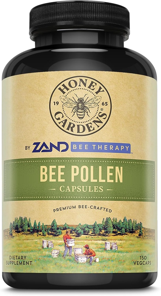 Honey Gardens Bee Pollen, Capsule (Btl-Glass) | 580mg 150ct
