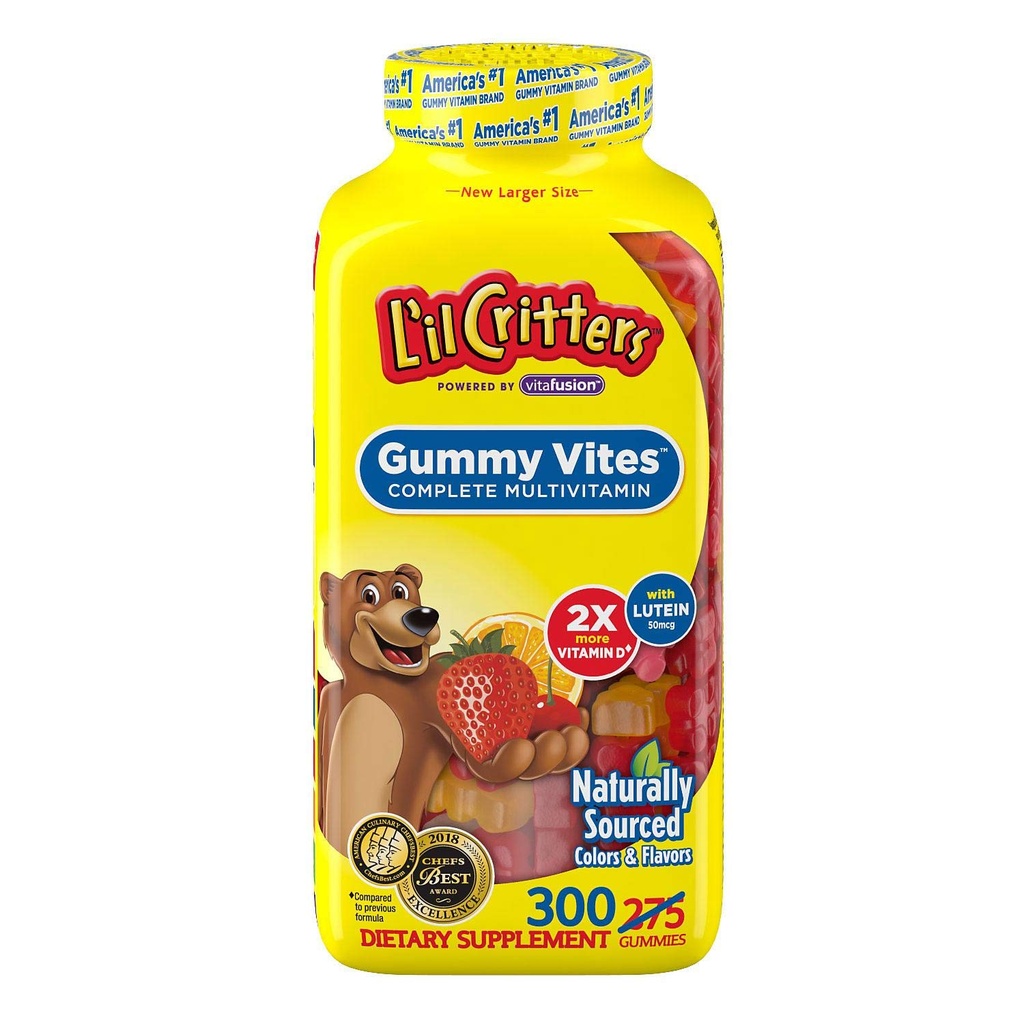 Gummy Vites Children 's Chewable Gummy Bear Multivitamin Kosttilskud, 300 Greve