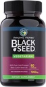 Amazing Herbs Black Seed Oil Capsules - Black Seed Oil Pills, Black Cumin Seed Oil Capsules, Cold Pressed Nigella Sativa supplement, Blackseed Oil, Non GMO, 100% Pure - 60 Vegetariske Kapsler, 1000 mg