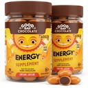 God dag Chokolade Energi Kosttilskud til voksne [2 Pack] Fair Trade Koffein Chokolade med B-vitaminer, Green Tea Ekstrakter og 20 mg Koffein Per Piece - Energi Booster for kvinder og mænd