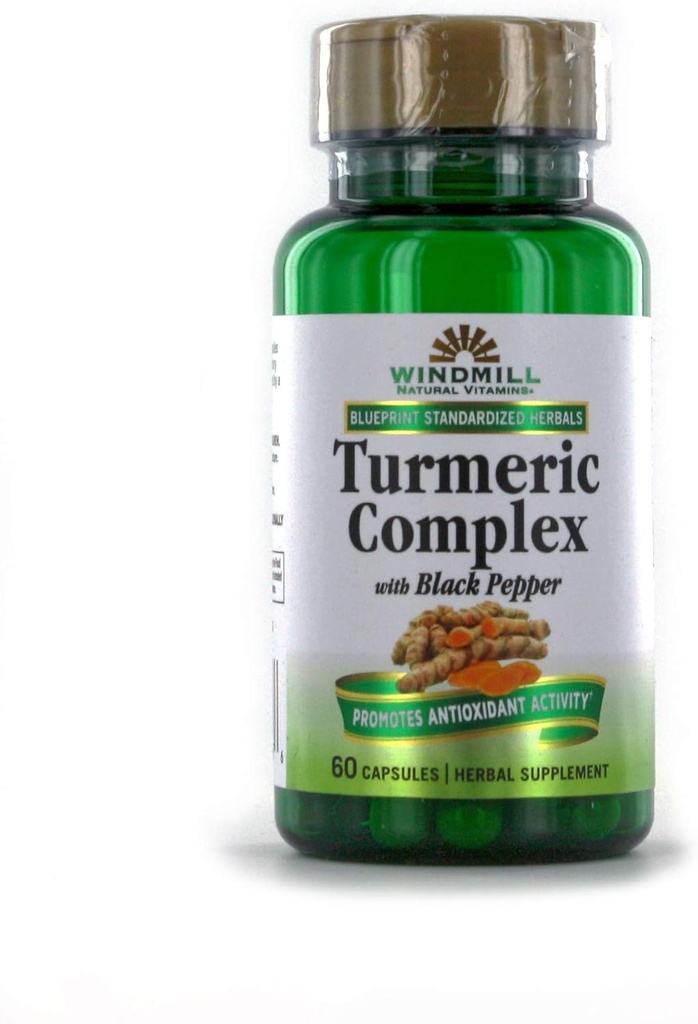 Windmill Gurkemeje 1500 Mg med sorte peberkapsler, 60,0 greve
