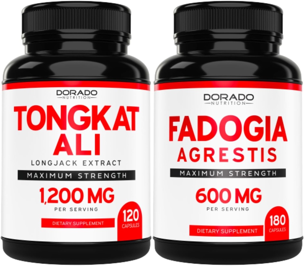 DORADO NUTRITION Tongkat Ali Extract (Longjack) Eurycoma Longifolia og Fadogia Agrestis 600 mg Extract
