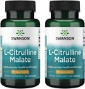 Swanson L- Citrullin Malat - Aminosyretilskud til fremme af energiproduktion og sund blodcirkulation - Naturlig formel støtte Samlet wellness - (60 kapsler, 750mg hver) (2 pakke)