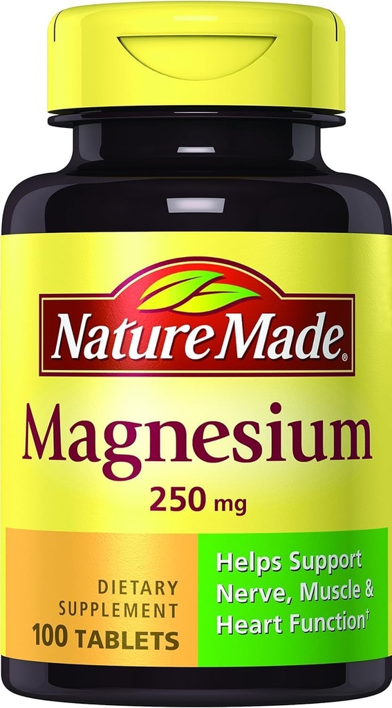 Nature Made Magnesium 250 mg, 100 tabletter (pakke med 6)