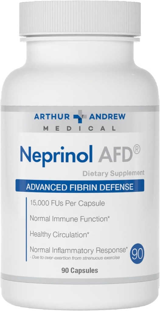 Arthur Andrew Medical, Neprinol AFD, Multi Enzyme Blend med Serrapeptase & Nattokinase, 90 Greve (pakke med 1)