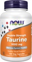 Now Supplements, Taurine 1000 mg, Double Strength, Nervesystemet Sundhed *, 100 Veg Kapsler