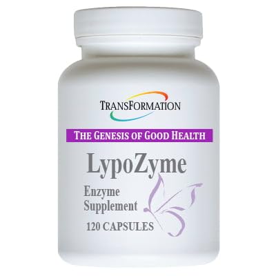 TRANSFORMERING GENESIS AF GOD SUNDHED LypoZyme Enzyme Supplement, Advance Lipase Enzyme Blend for sund fordøjelse og næringsstof Absorption, Non- GMO, 120 Cap