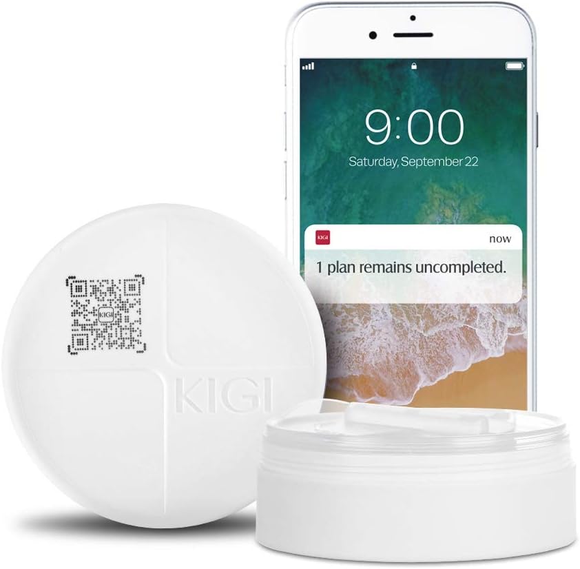Round pill Organizer For Purse, Kigi Portable Pill Box Fugtighed- Proof Medicine Rejsepill Container for Purse Daily Pill Storage Dispenser Lille Pill Case med Reminder (Hvid 3.1 * 1.3 Inch)