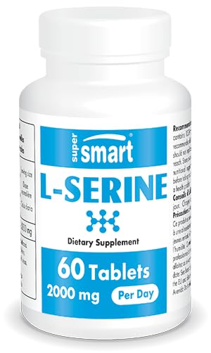Supersmart - L- Serine Supplement 2000mg per dag (Easy- to- Take) - Aminosyrer Supplement 124; Non- GMO & Gluten Free - 60 tabletter